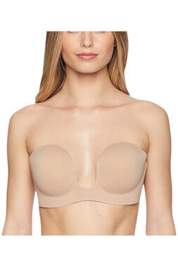 Fashion Forms Women's Voluptuous U Plunge Backless Strapless Bra Nude -